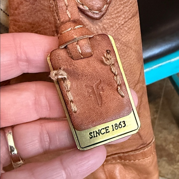 Frye distressed brown leather slouchy hobo shoulder bag purse beautifully worn - Picture 8 of 17